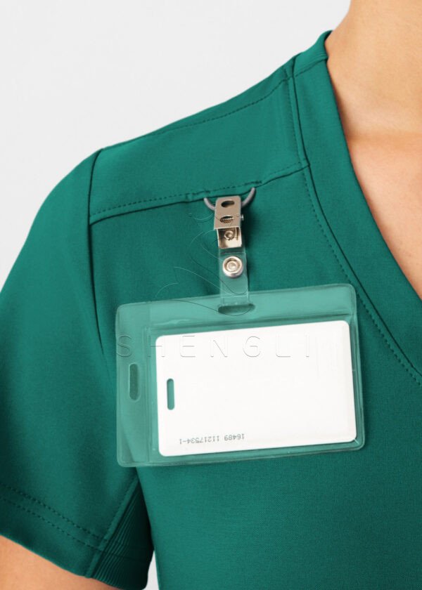 LT101-HUNT-M_02 Functional Healthcare Top with Dual Front Pockets | Women's Medical Uniform | Moisture-Wicking Fabric