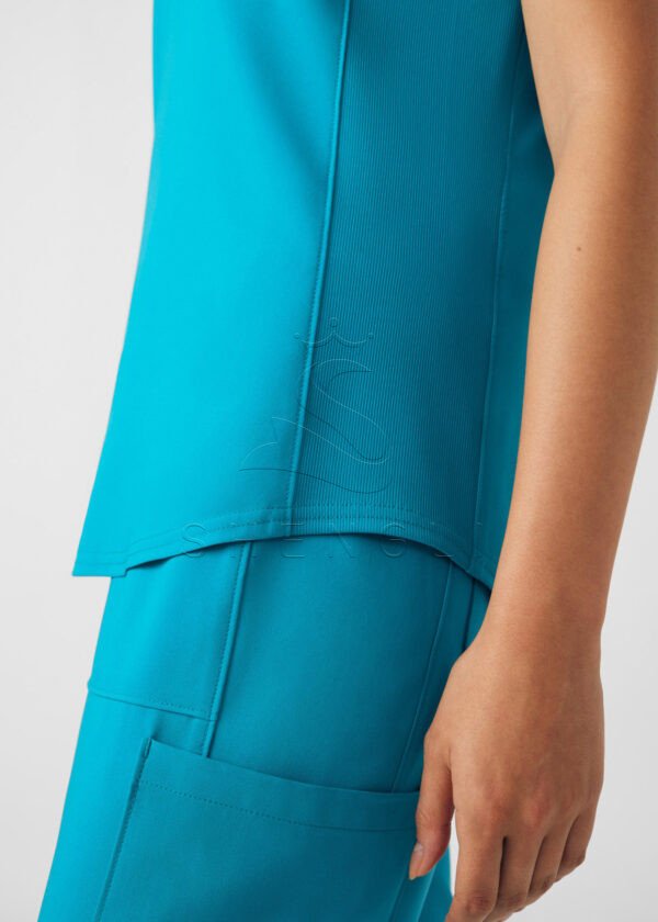 Women's V-Neck Scrub Top with Dual Front Pockets | Moisture-Wicking Medical Uniform | Custom OEM Service