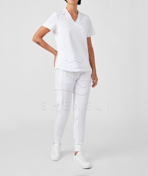 Medical Professional V-Neck Tunic | Women's Healthcare Uniform with Dual Pockets | OEM Manufacturing