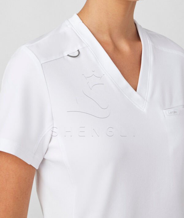 Medical Professional V-Neck Tunic | Women's Healthcare Uniform with Dual Pockets | OEM Manufacturing