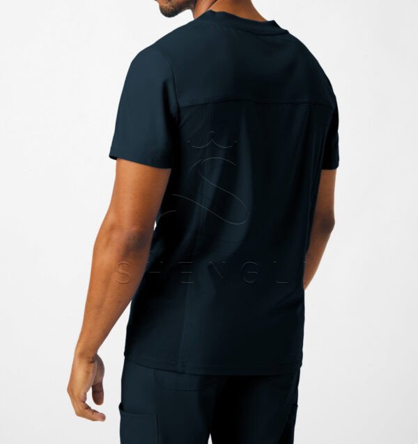 Modern V-Neck Medical Top with Four-Pocket Design | Eco-Friendly Hospital Wear