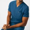 LT110-CARB-M_01 Premium V-Neck Medical Top | 4-Pocket Healthcare Uniform | Moisture-Wicking & Eco-Conscious