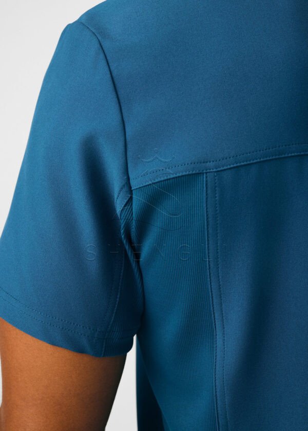 LT110-CARB-M_10 Premium V-Neck Medical Top | 4-Pocket Healthcare Uniform | Moisture-Wicking & Eco-Conscious