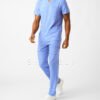 LT110-CEIL-M_06 Lilac V-Neck Medical Top with Four Pockets | Performance Healthcare Uniform | Custom OEM Service
