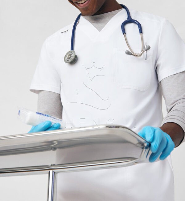 Premium V-Neck Medical Scrub Top with Smart Storage | Eco-Friendly Healthcare Uniform