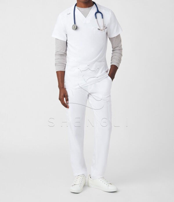 Premium V-Neck Medical Scrub Top with Smart Storage | Eco-Friendly Healthcare Uniform