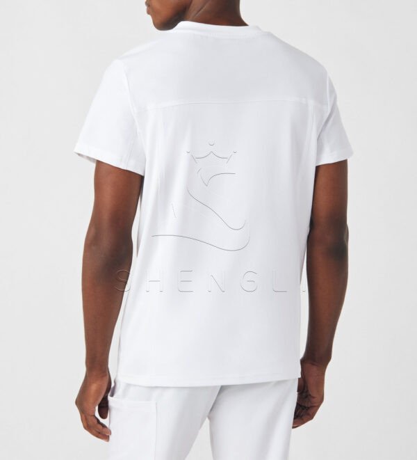 Premium V-Neck Medical Scrub Top with Smart Storage | Eco-Friendly Healthcare Uniform