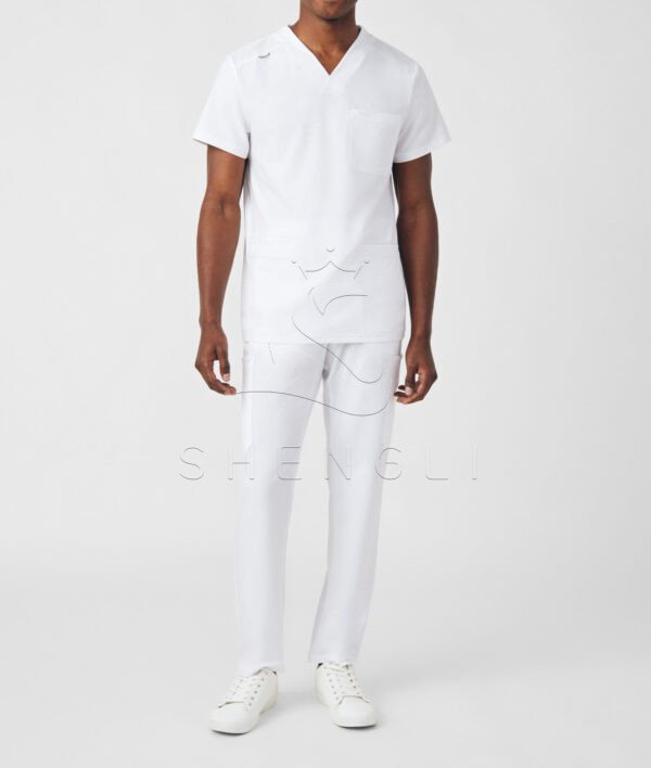 Premium V-Neck Medical Scrub Top with Smart Storage | Eco-Friendly Healthcare Uniform