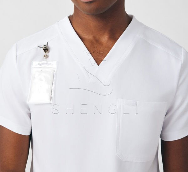 Premium V-Neck Medical Scrub Top with Smart Storage | Eco-Friendly Healthcare Uniform