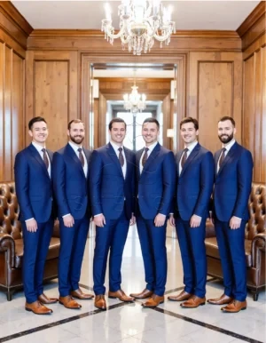 Name_flux_00001_bkakm_1762322174 Regal Blue Executive Suit | Loro Piana Wool Craftsmanship | Bespoke Business Attire