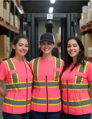 ANSI Certified Pink Safety Vest for Women | Class 2 Reflective Work Wear | Custom OEM