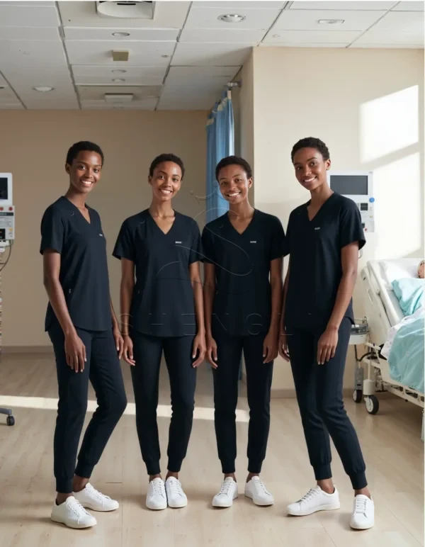 Healthcare Professional V-Neck Top | Dual-Pocket Design | Moisture-Wicking Fabric