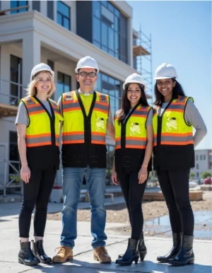 ANSI-Compliant Professional Safety Vest with Enhanced Visibility & Storage