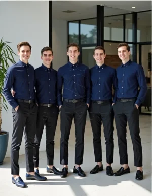 Name_flux_00001_xhnne_1763359748 Navy Oxford Shirt | Premium Cotton Button-Down | Custom Embroidery Available