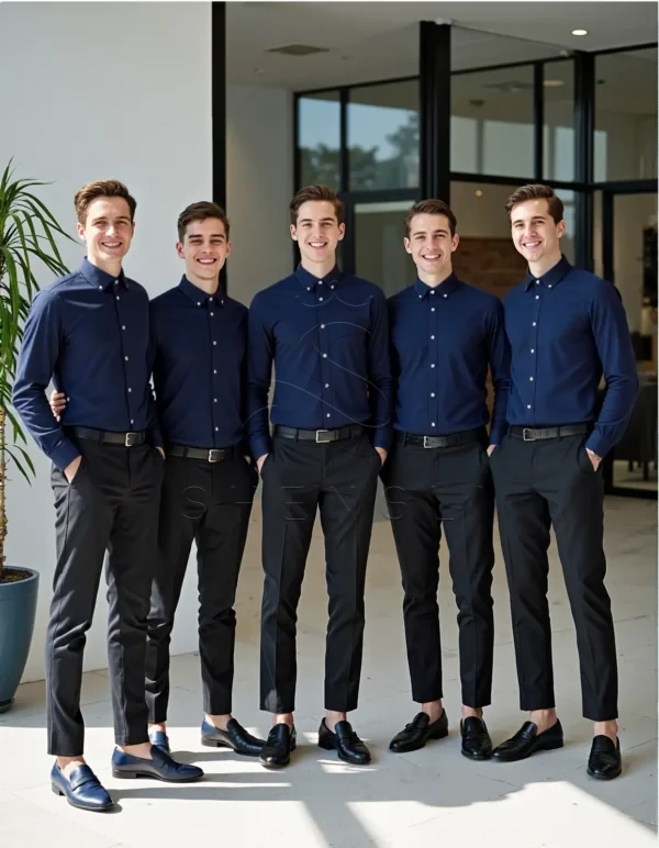 Navy Oxford Shirt | Premium Cotton Button-Down | Custom Embroidery Available