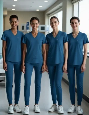 Name_flux_00001_ztgcz_1762506948 Medical Professional V-Neck Top with Dual Pockets | Moisture-Wicking Stretch Fabric | Healthcare Uniform Solutions