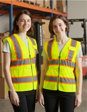 ANSI Certified Women's Reflective Safety Vest | Class 2 High-Visibility Workwear | Custom OEM