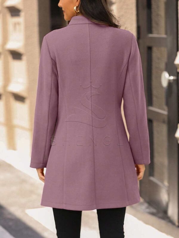 Women's Solid Color Single-Breasted Coat | Casual Fall & Winter Outerwear