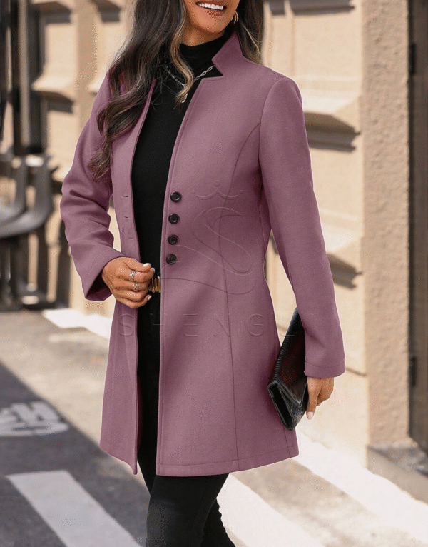 Women's Solid Color Single-Breasted Coat | Casual Fall & Winter Outerwear