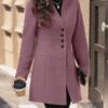 Women's Solid Color Single-Breasted Coat | Casual Fall & Winter Outerwear