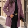 Women's Solid Color Single-Breasted Coat | Casual Fall & Winter Outerwear