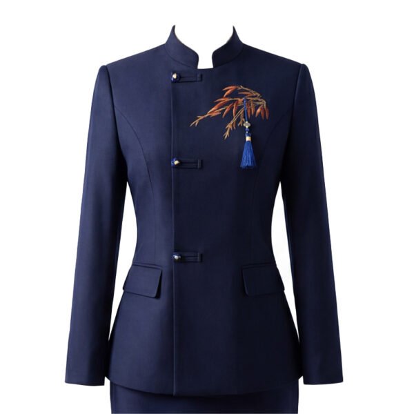 Elegant Heritage Traditional Chinese Embroidery Business Suit | Premium Formal Office Uniform