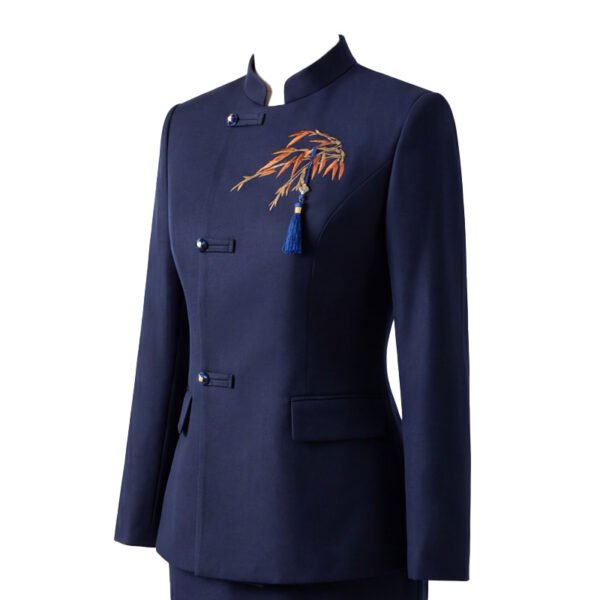 Elegant Heritage Traditional Chinese Embroidery Business Suit | Premium Formal Office Uniform