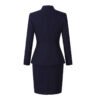 Navy Blue Peplum Business Skirt Suit | Formal Professional Office Work Suit for Women