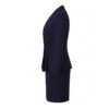 Navy Blue Peplum Business Skirt Suit | Formal Professional Office Work Suit for Women