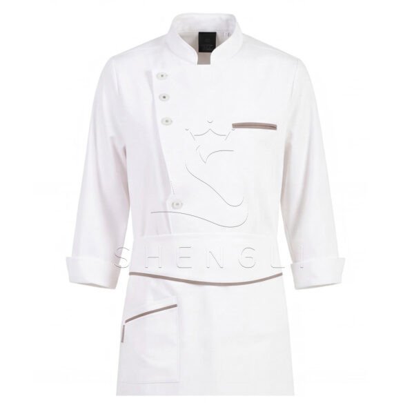 Premium Chef Coat with Apron - Professional Culinary Uniform for Kitchen Staff