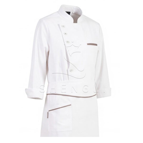 Premium Chef Coat with Apron - Professional Culinary Uniform for Kitchen Staff