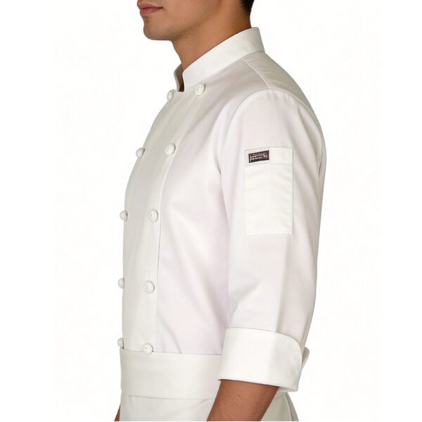 Premium White Chef Jacket - Professional Stain Resistant Chef Uniform for Men