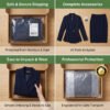 Navy Blue Peplum Business Skirt Suit | Formal Professional Office Work Suit for Women