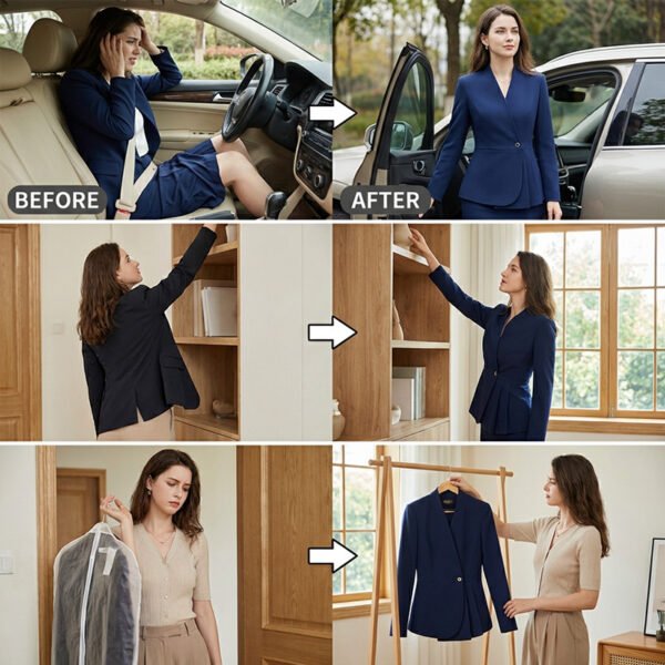 Navy Blue Peplum Business Skirt Suit | Formal Professional Office Work Suit for Women
