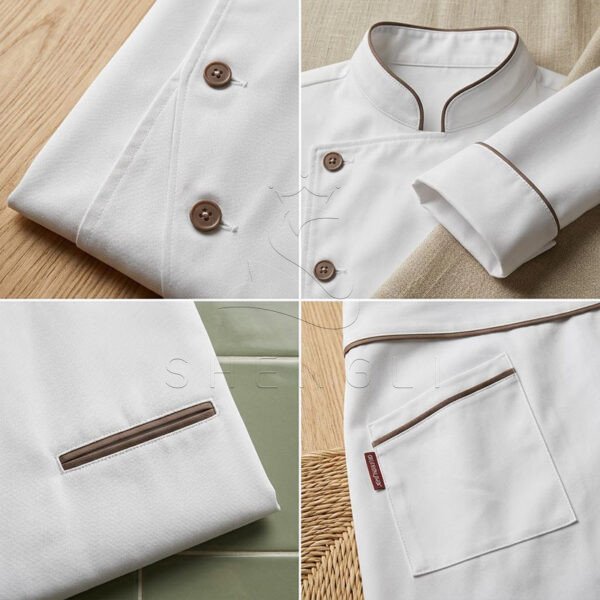 Premium Chef Coat with Apron - Professional Culinary Uniform for Kitchen Staff