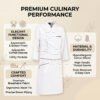 Premium Chef Coat with Apron - Professional Culinary Uniform for Kitchen Staff