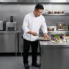 Premium White Chef Jacket - Professional Stain Resistant Chef Uniform for Men