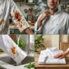 Premium White Chef Jacket - Professional Stain Resistant Chef Uniform for Men