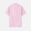 Pink Short Sleeve Button Down Custom Wholesale Casual Dress Shirt