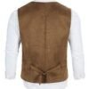 Men's Vintage Suede Waistcoat | Customizable Western Style Casual Vest for Wholesale