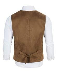 Men's Vintage Suede Waistcoat | Customizable Western Style Casual Vest for Wholesale
