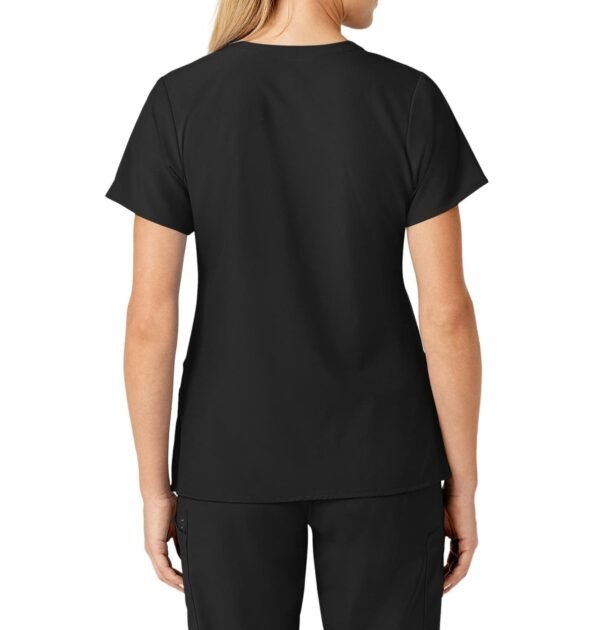 Women’s 4-Way Stretch V-Neck Scrub Top – Multi-Pocket Medical Uniform for Nurses & Healthcare Workers