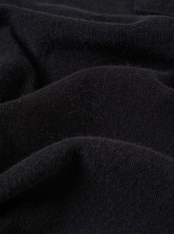 Black Premium Terry Cloth Pocket Polo Shirt – Casual Relaxed Fit Short Sleeve Top