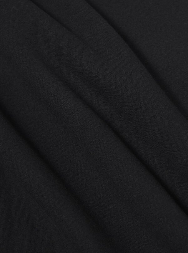 Classic Solid Black Crew Neck Sweatshirt | Premium Loose Fit Basic Pullover