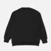 Classic Solid Black Crew Neck Sweatshirt | Premium Loose Fit Basic Pullover