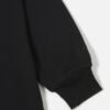 Classic Solid Black Crew Neck Sweatshirt | Premium Loose Fit Basic Pullover