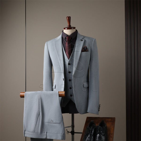 Men's Korean-Style Casual Business Suit Set 3-Piece - Plus Size