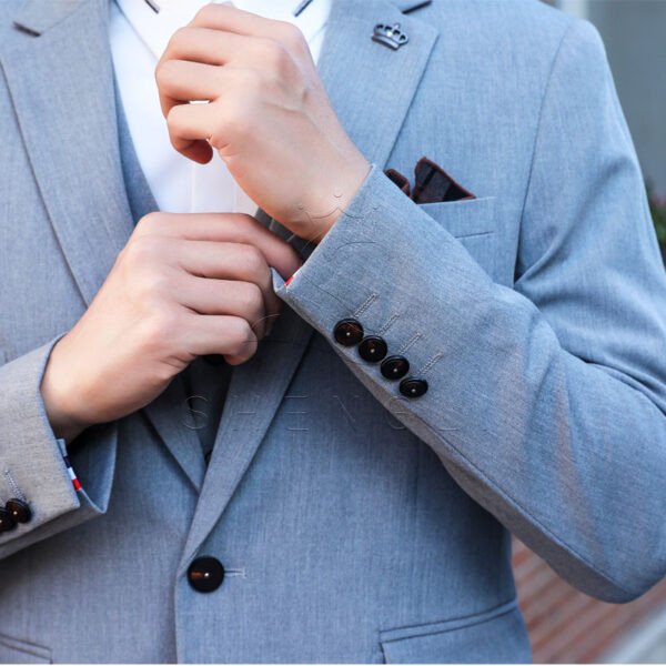 Men's Korean-Style Casual Business Suit Set 3-Piece - Plus Size