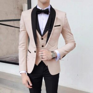 Men's Slim Fit 3-Piece Wedding Suit | Groom Formal Tuxedo for Wedding & Business