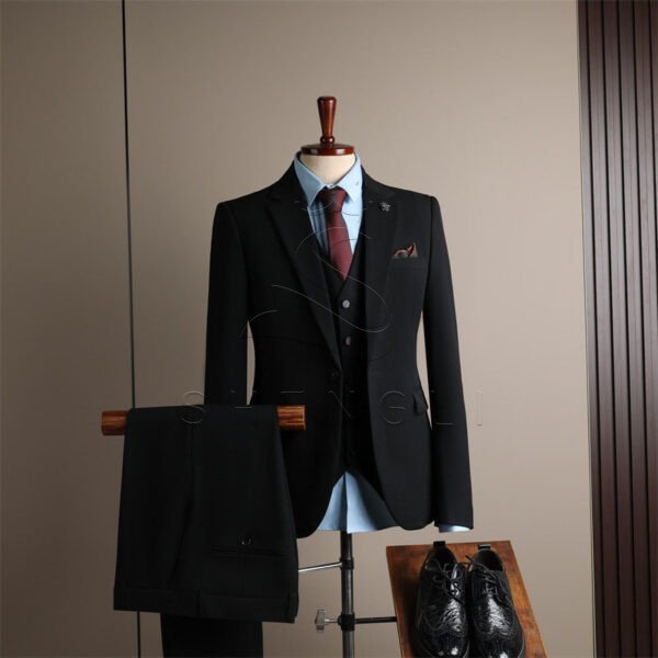 Men's Korean-Style Casual Business Suit Set 3-Piece - Plus Size